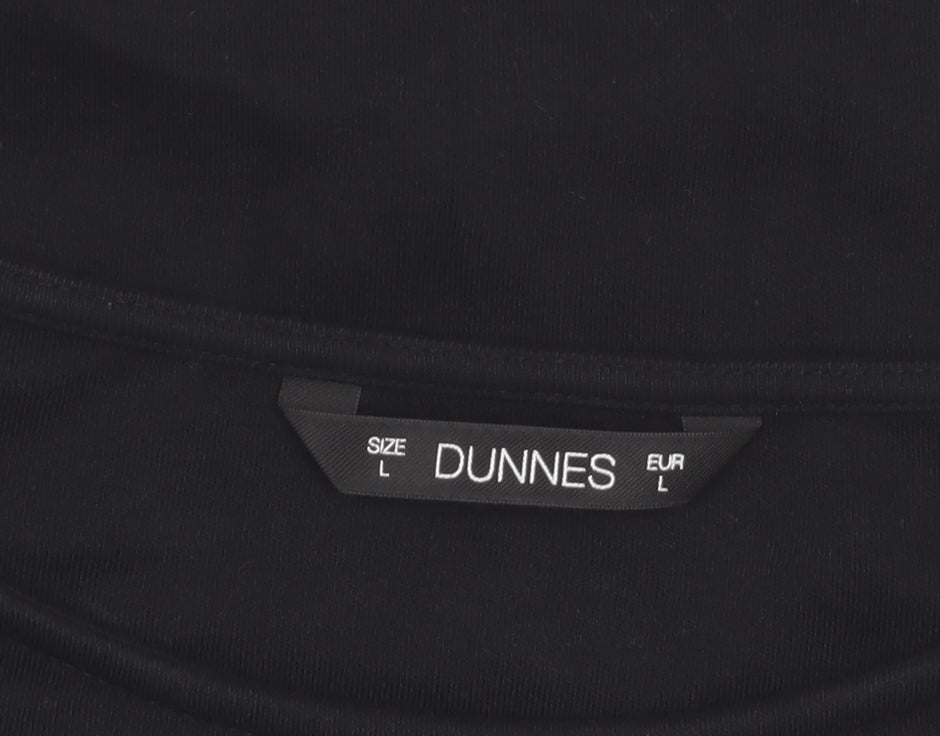 Dunnes Women’s Black Cotton 3/4 Flared Sleeve Blouse Size L