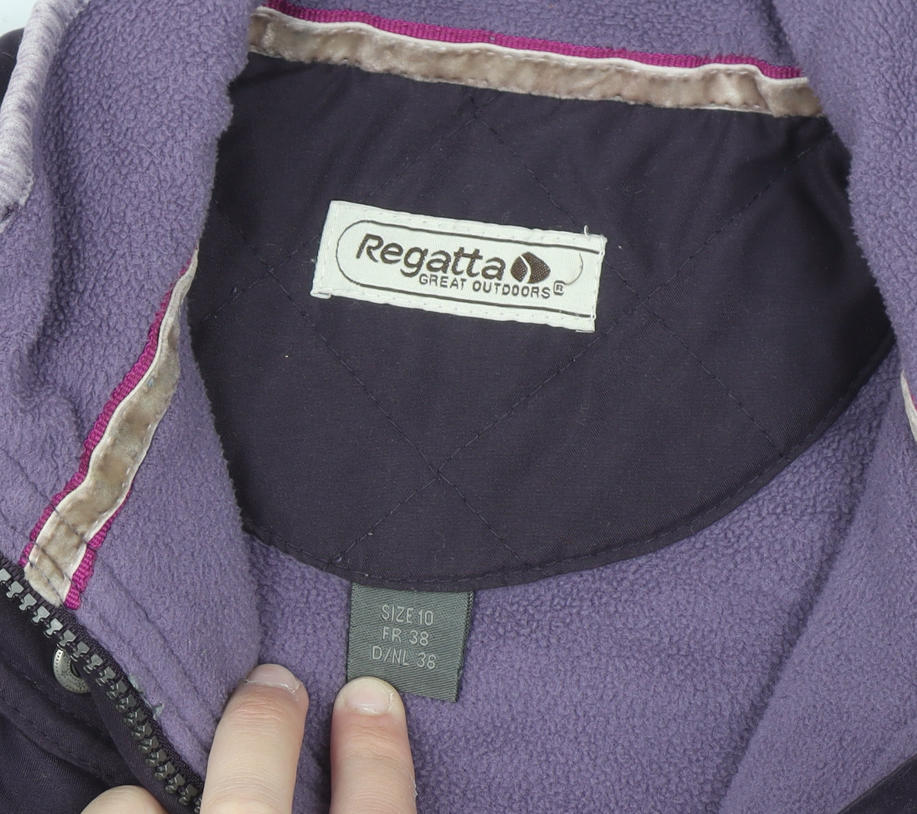 Regatta Womens Purple Quilted Outdoor Waistcoat Size 10
