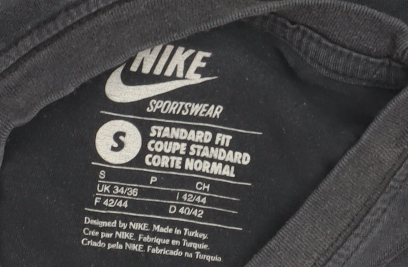 Nike Womens Black Graphic T-Shirt Small Short Sleeve Sportswear