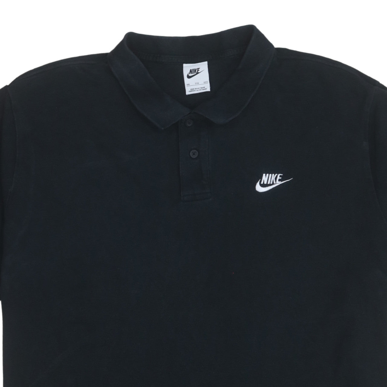 Nike Men’s Black 2XL Cotton Polo Shirt Classic Short Sleeve