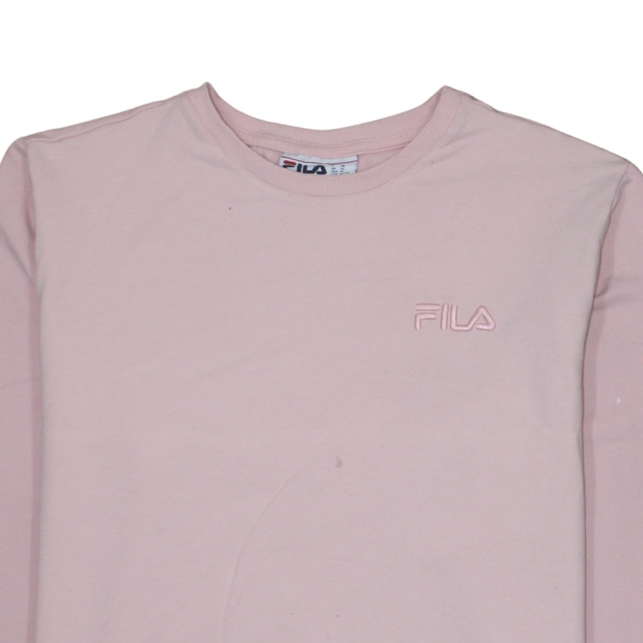 Fila Women Pink Crew Neck Pullover Sweatshirt XL Cotton Blend