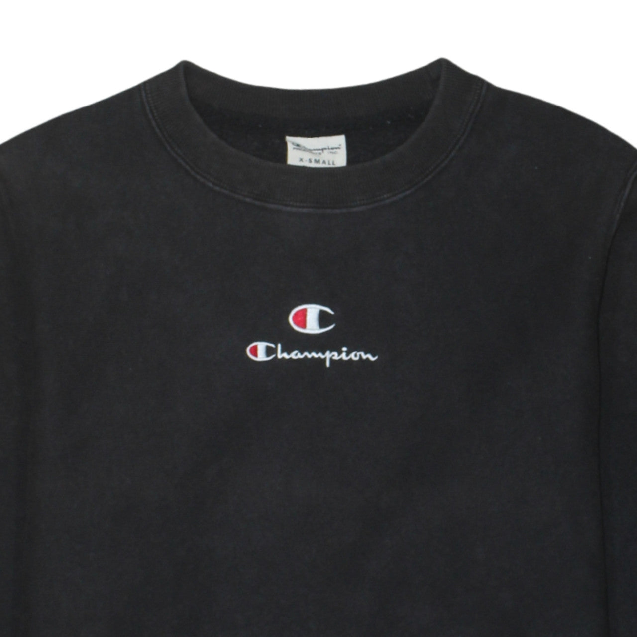 Champion Women Black XS Pullover Sweatshirt Crew Neck Long Sleeve Casual