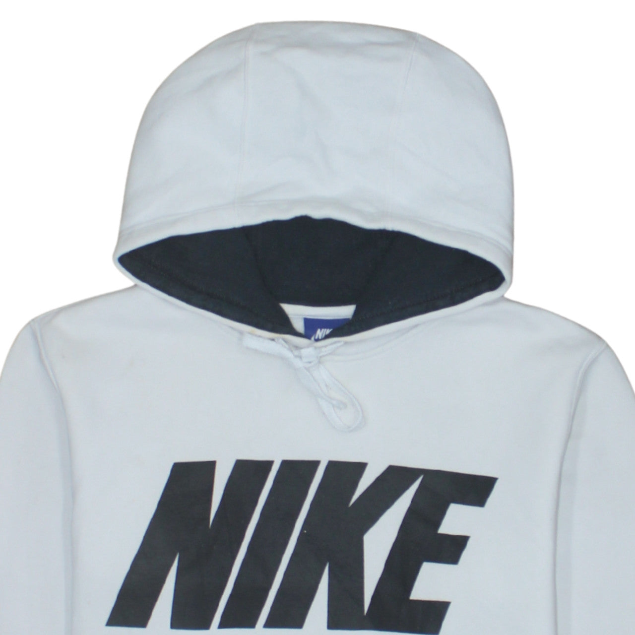 Nike Men's White Pullover Hoodie Small Graphic Logo Sweatshirt
