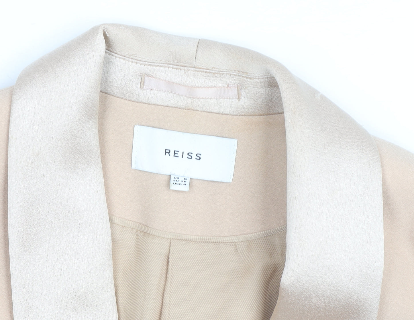 Reiss Women Beige Slim Fit Blazer UK 8 Formal Jacket