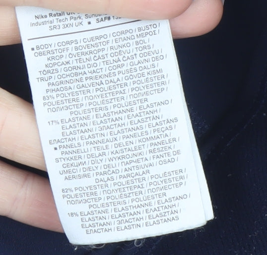 Nike Pro Dri-FIT Navy Women's S Ankle Leggings Stretch Athletic