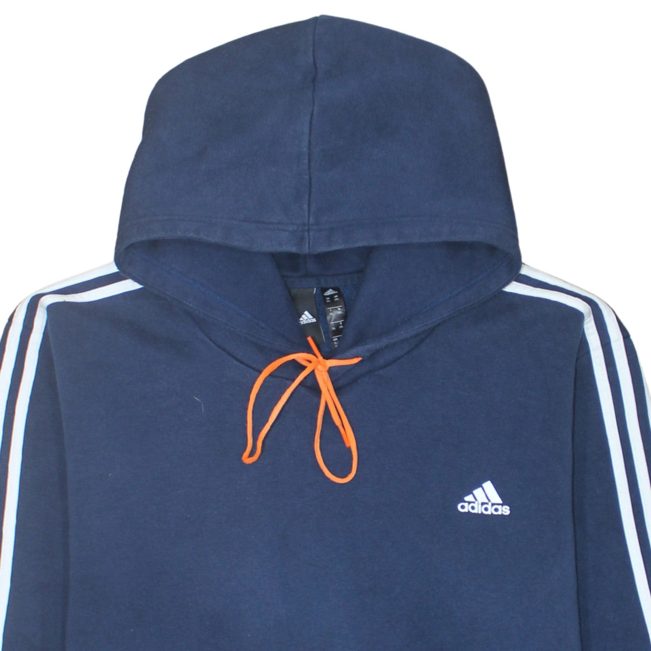 Adidas Mens Blue 2XL Pullover Hoodie Logo Sportswear Fleece