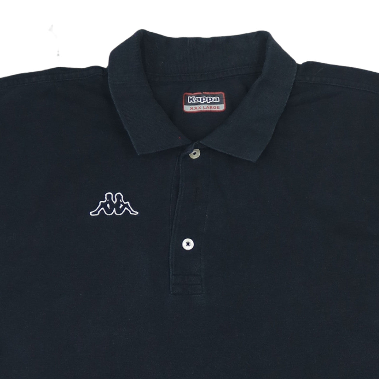 Kappa Men's Black 3XL Polo Shirt Short Sleeve Cotton Logo Top