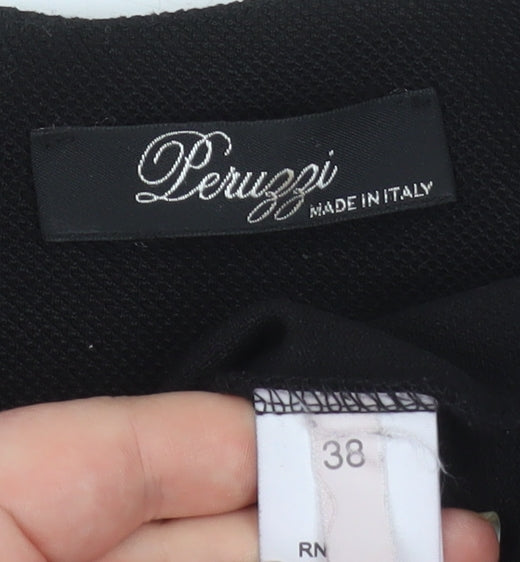 Peruzzi Women's Black Knee Length Sheath Dress Size 10