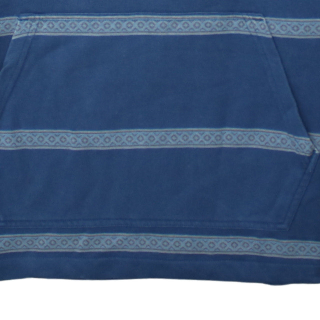Quiksilver Men's Blue Striped Pullover Hoodie Size L