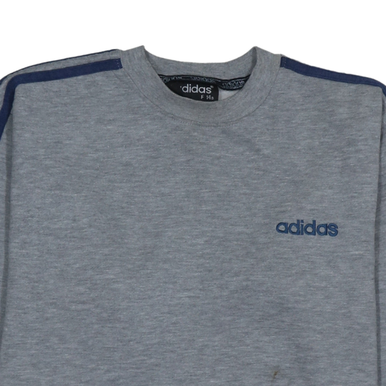 Adidas Teens Grey 164 Crew Neck Pullover Sweatshirt