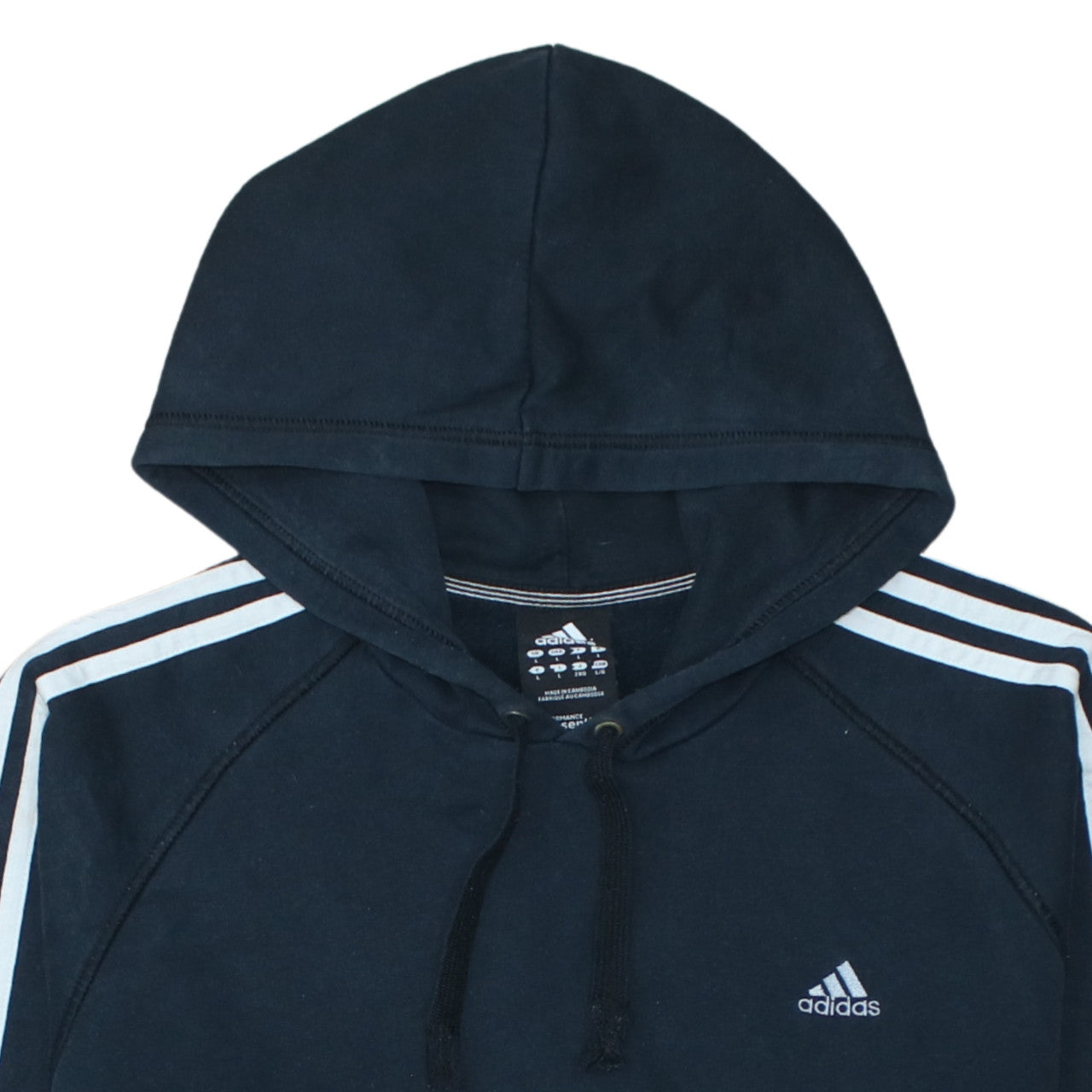 Adidas Men's Blue Pullover Hoodie Size L Sports Fleece