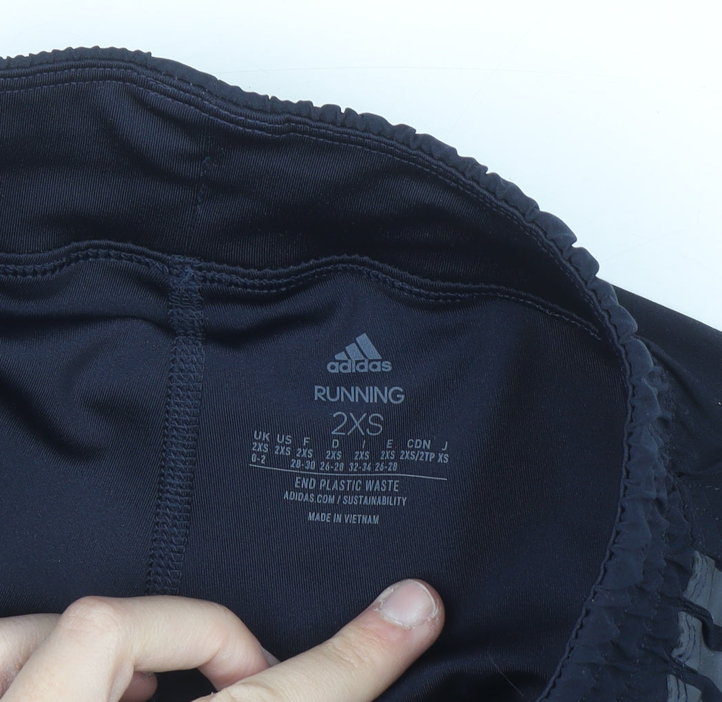 Adidas Women's Black 2XS Athletic Running Skort Lightweight