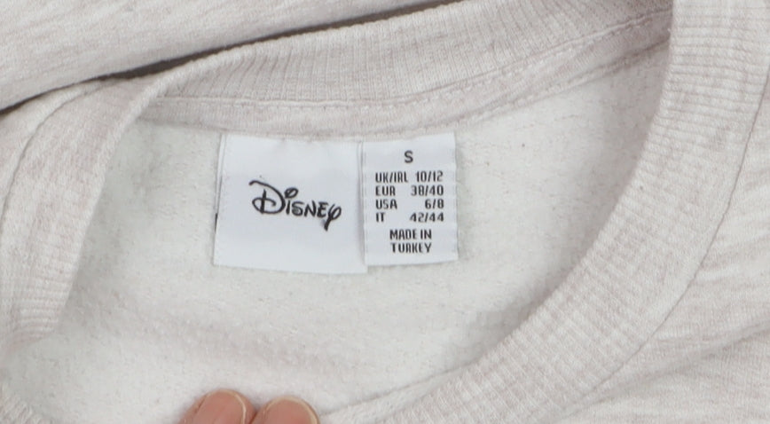 Disney Women Beige Dumbo Sweatshirt S UK 10/12 Crew Neck Pullover