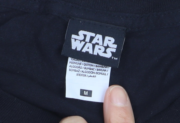 Star Wars Men’s Black Crew Neck Short Sleeve Graphic T-Shirt M
