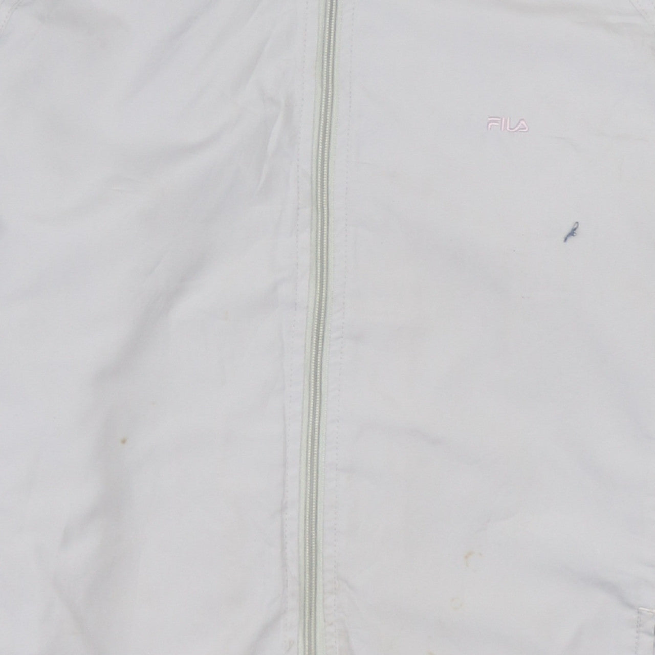 Fila Women White Full Zip Lightweight Sports Jacket Size L