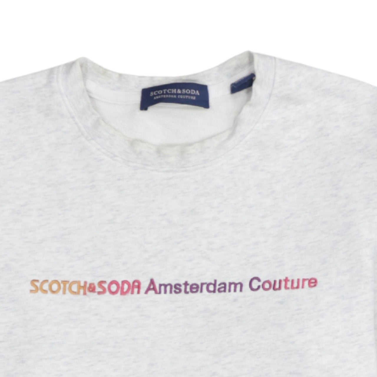Scotch & Soda Men’s Grey Logo Pullover Sweatshirt Size M