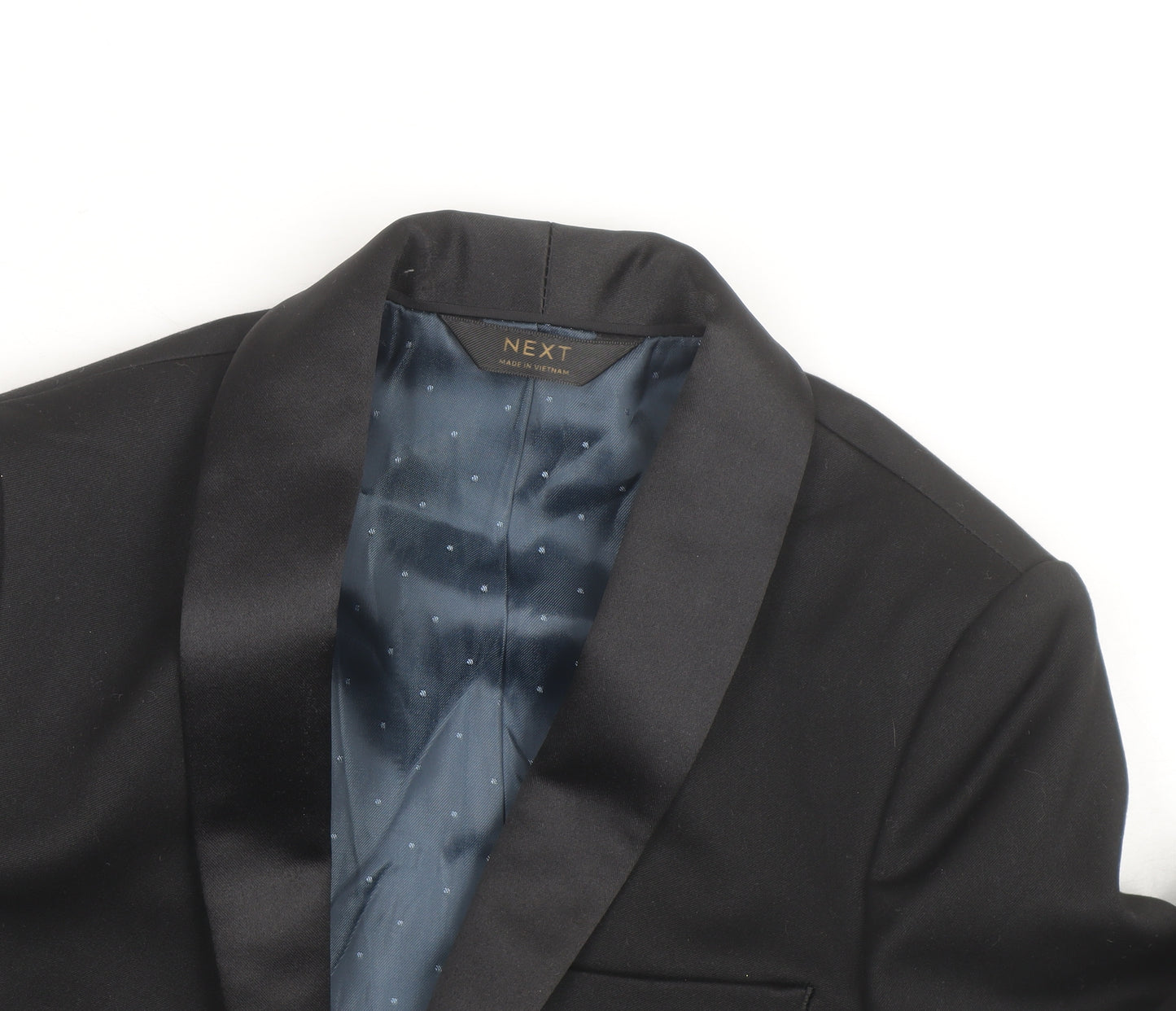 Next Boys Black Shawl Lapel Tuxedo Suit Jacket Size 6 Years Formal Wear