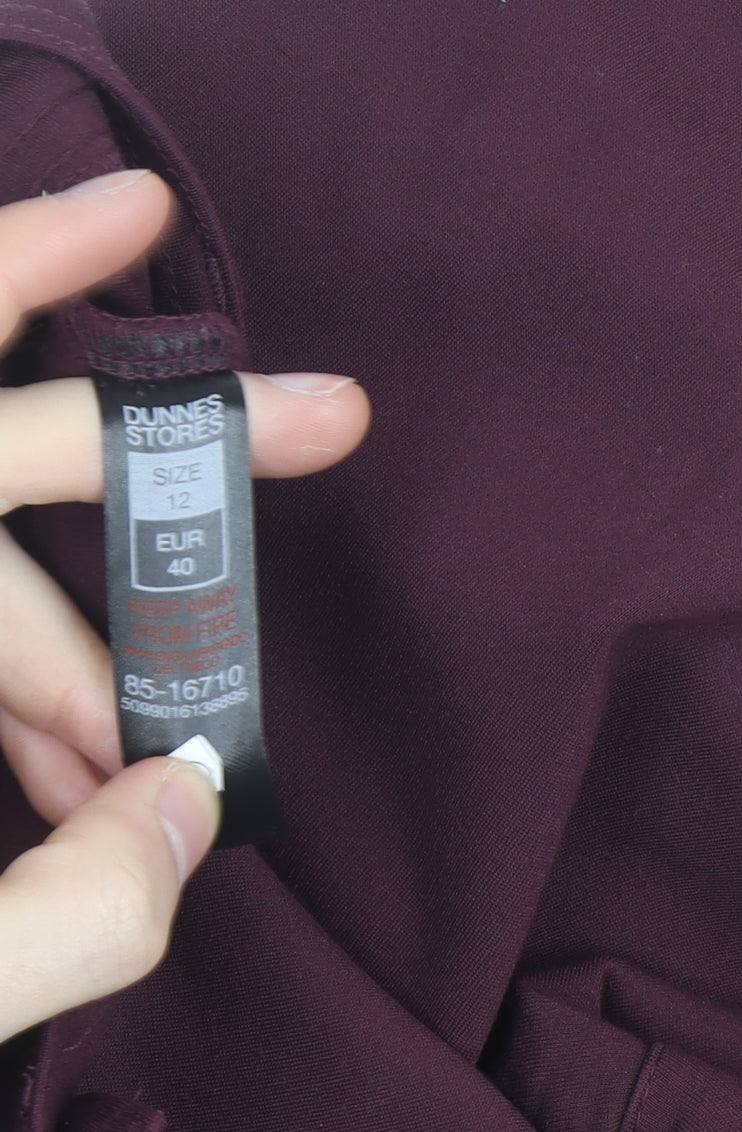 Dunnes Stores Women’s Purple Stretch Slim Fit Trousers Size 12