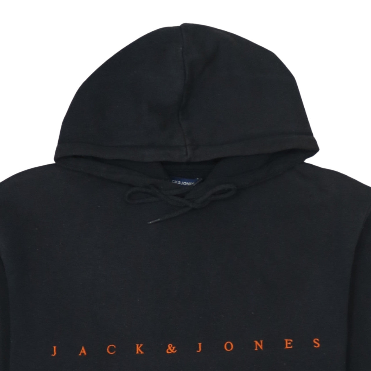 Jack & Jones Men's Black Pullover Hoodie L Classic Logo Fleece
