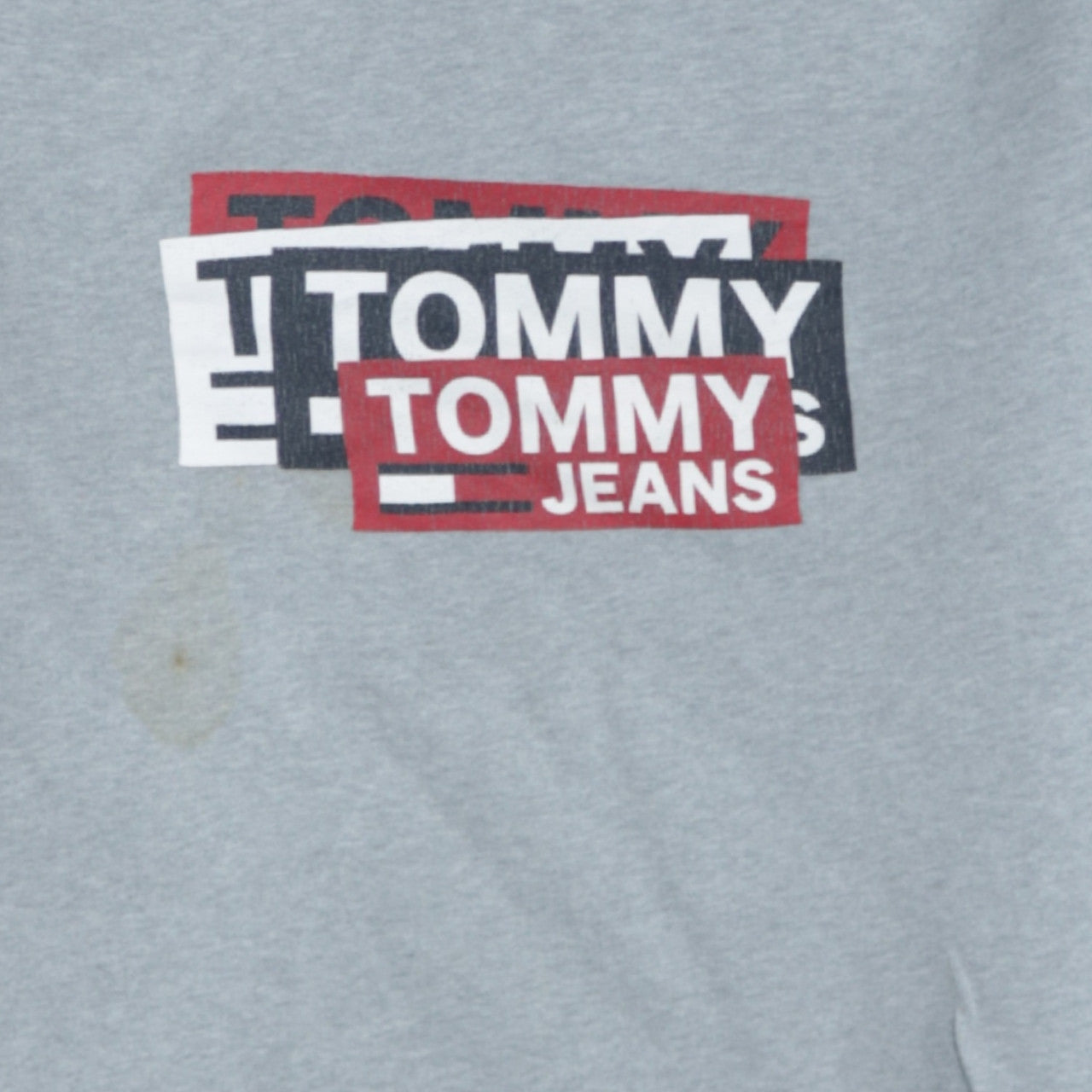 Tommy Jeans Mens Grey Logo Crew Neck Sweatshirt Size M