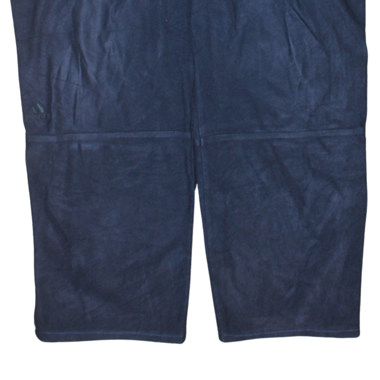 Adidas Men's Blue Velour Track Pants M Regular Fit Straight Leg