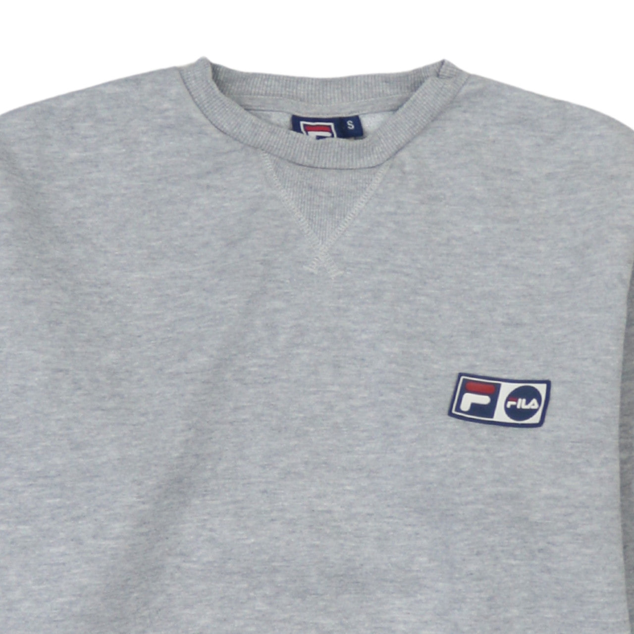 Fila Men's Grey Pullover Sweatshirt Small Crew Neck Logo Athletic Fit
