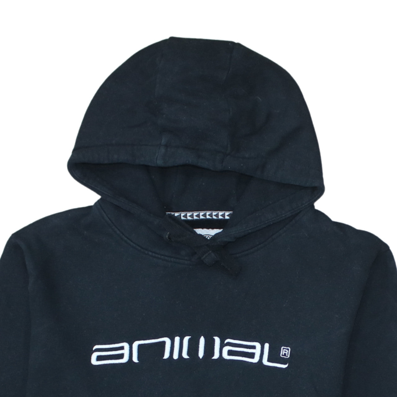 Animal Women Black Pullover Hoodie UK 16 Cotton Logo Print Casual