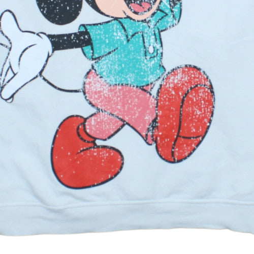 Disney Women’s Blue Mickey Mouse Sweatshirt Size 12/14 Pullover