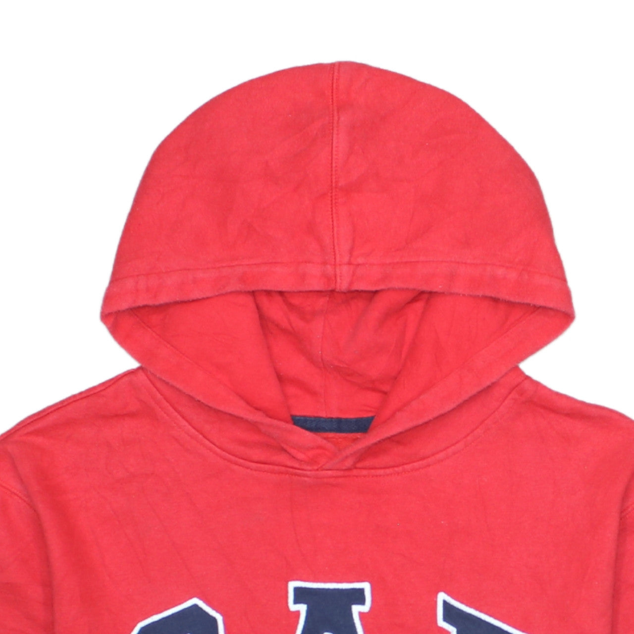 GAP Boys Red Pullover Fleece Hoodie 2XL - Logo Graphic Cotton Blend