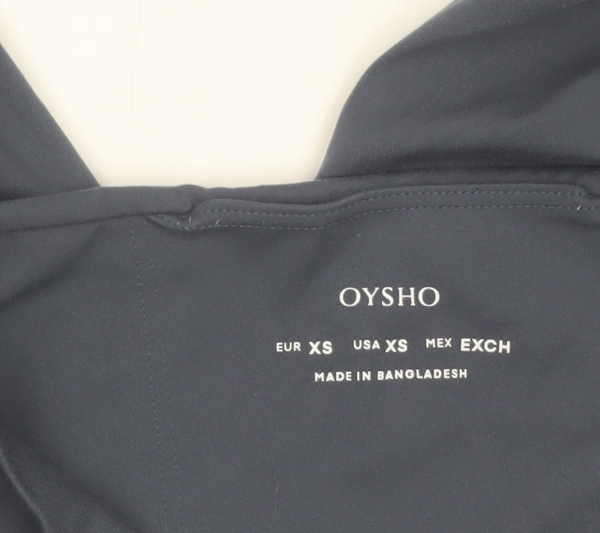 Oysho Women Black XS High Waist Sports Leggings Stretch Activewear