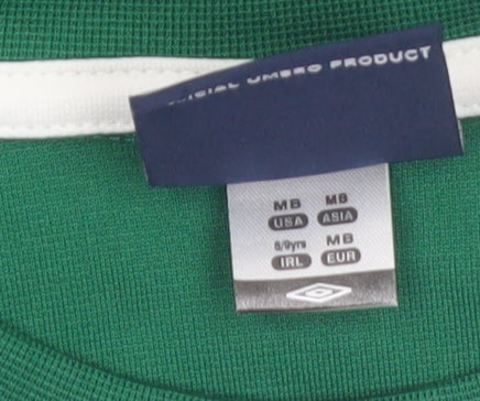 Umbro Boys Green & White Ireland Football Jersey T-Shirt 8 Years