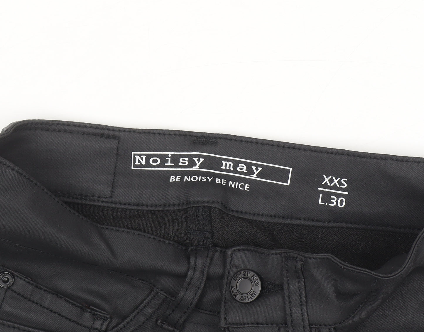 Noisy May Womens Black Skinny Jeans XXS L30 Stretch Denim