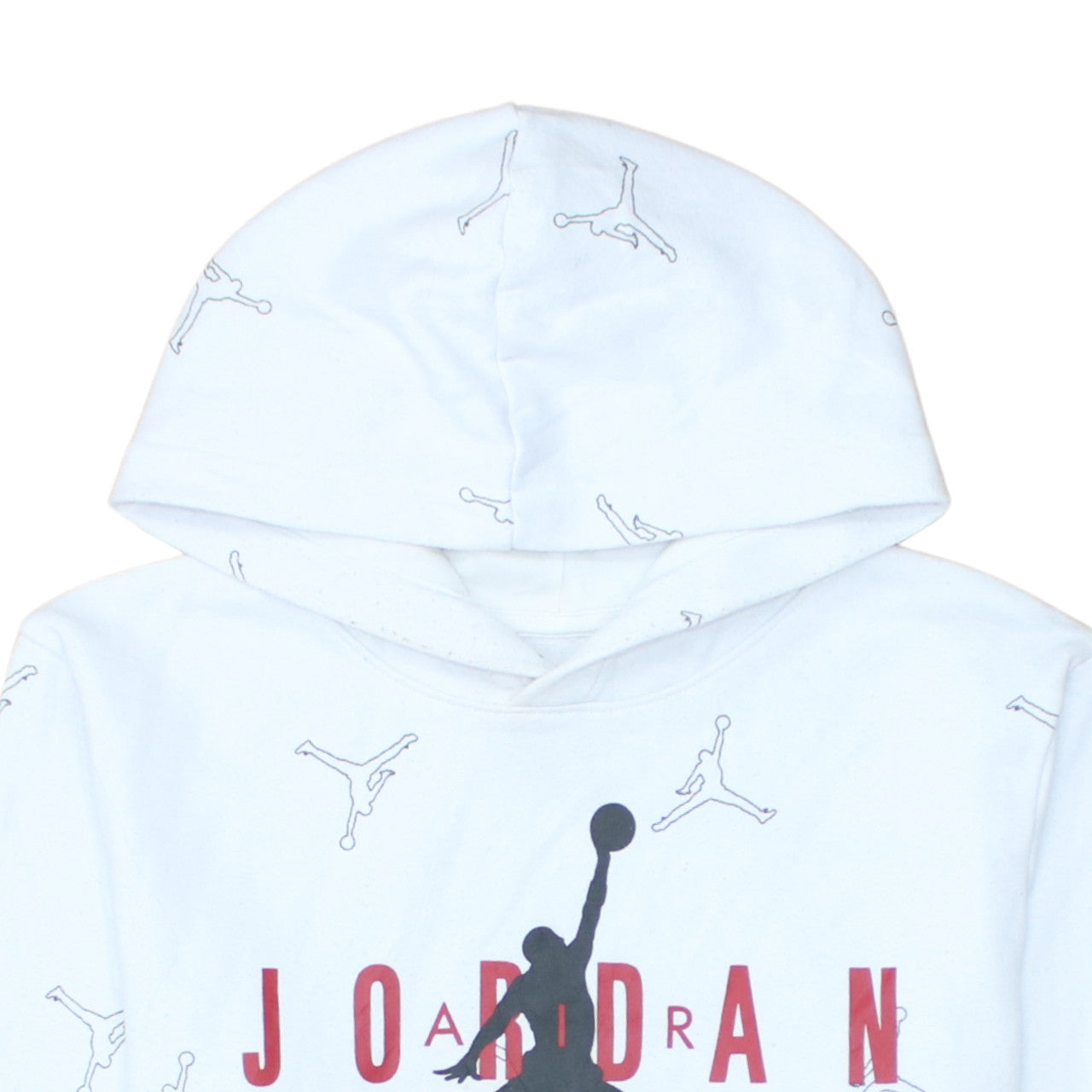 Jordan Boys White Pullover Hoodie 15-16 Years Graphic Print Logo Sweatshirt