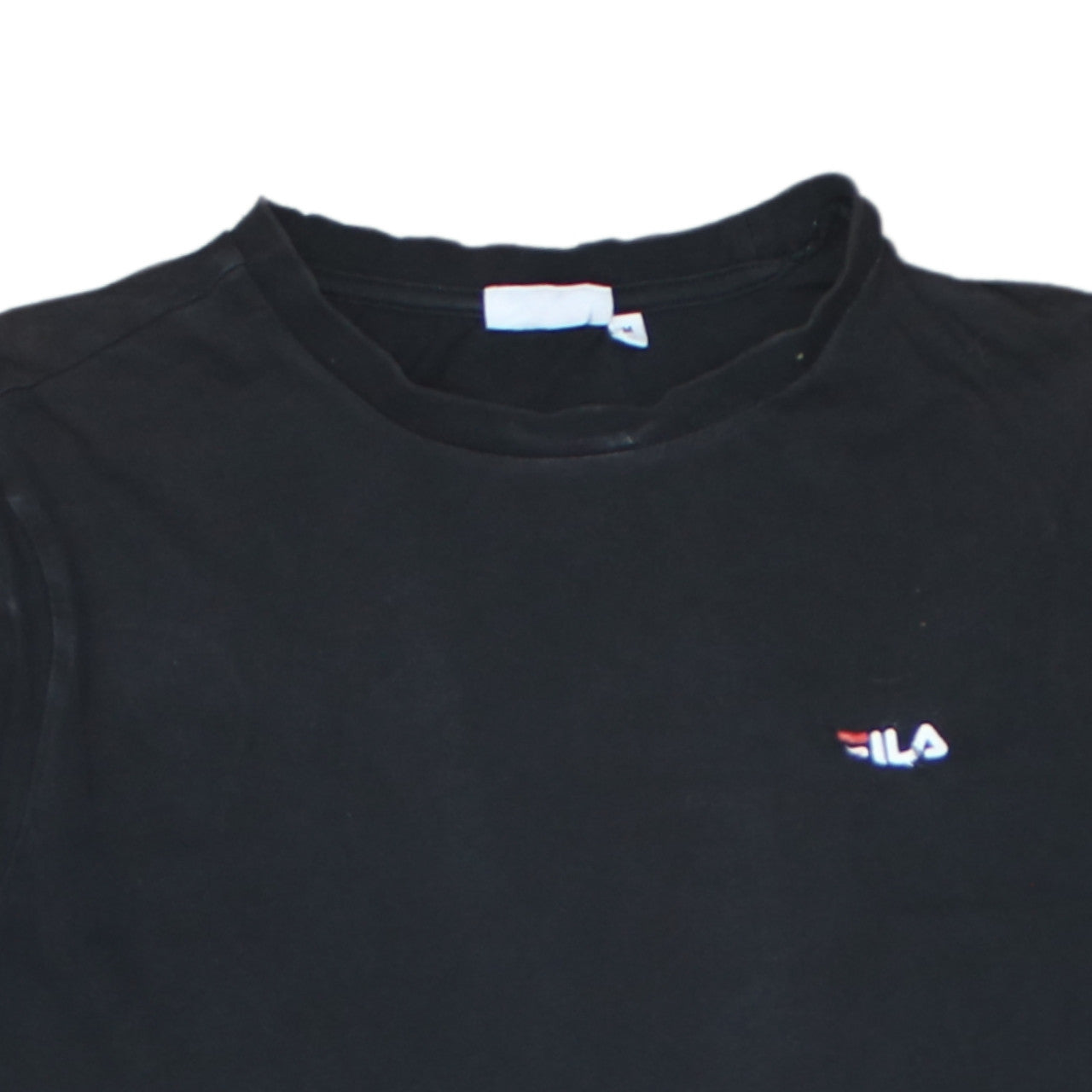 FILA Men's Black Crew Neck Short Sleeve Cotton T-Shirt M