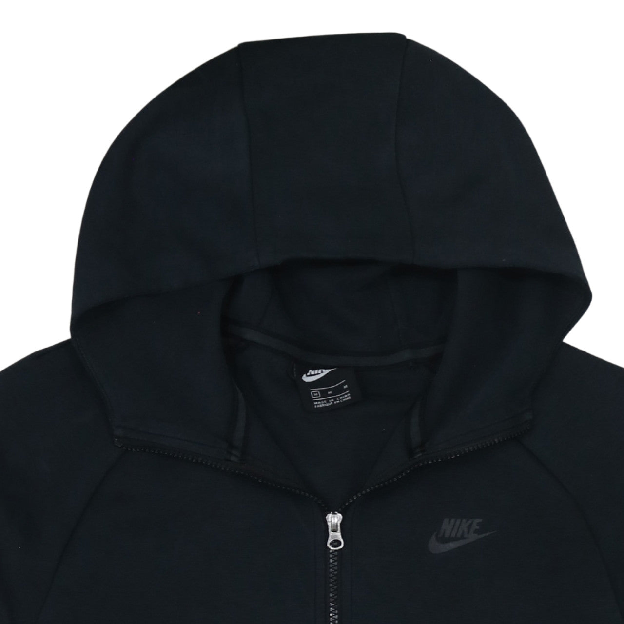Nike Men's Black Full Zip Hoodie Medium Regular Fit
