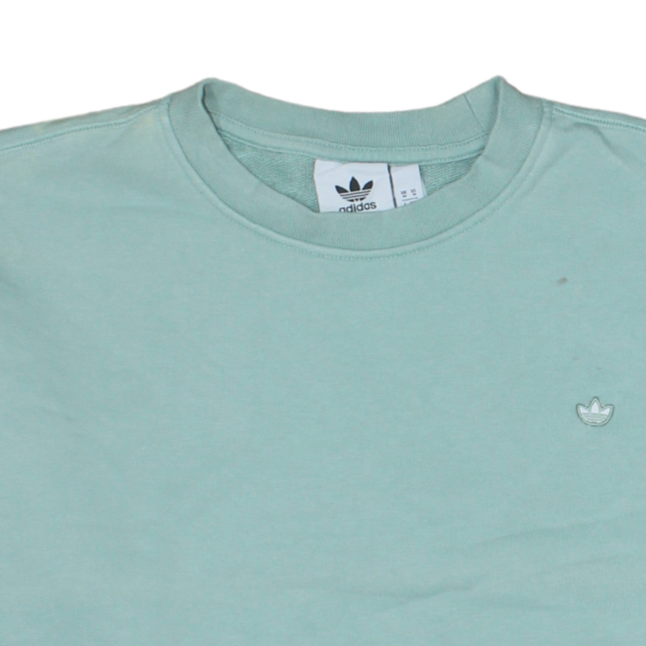 adidas Men's Green Crew Neck Sweatshirt Size M Pullover Logo