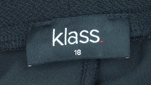 Klass Women’s Black A-Line Stretch Jersey Skirt Size 18