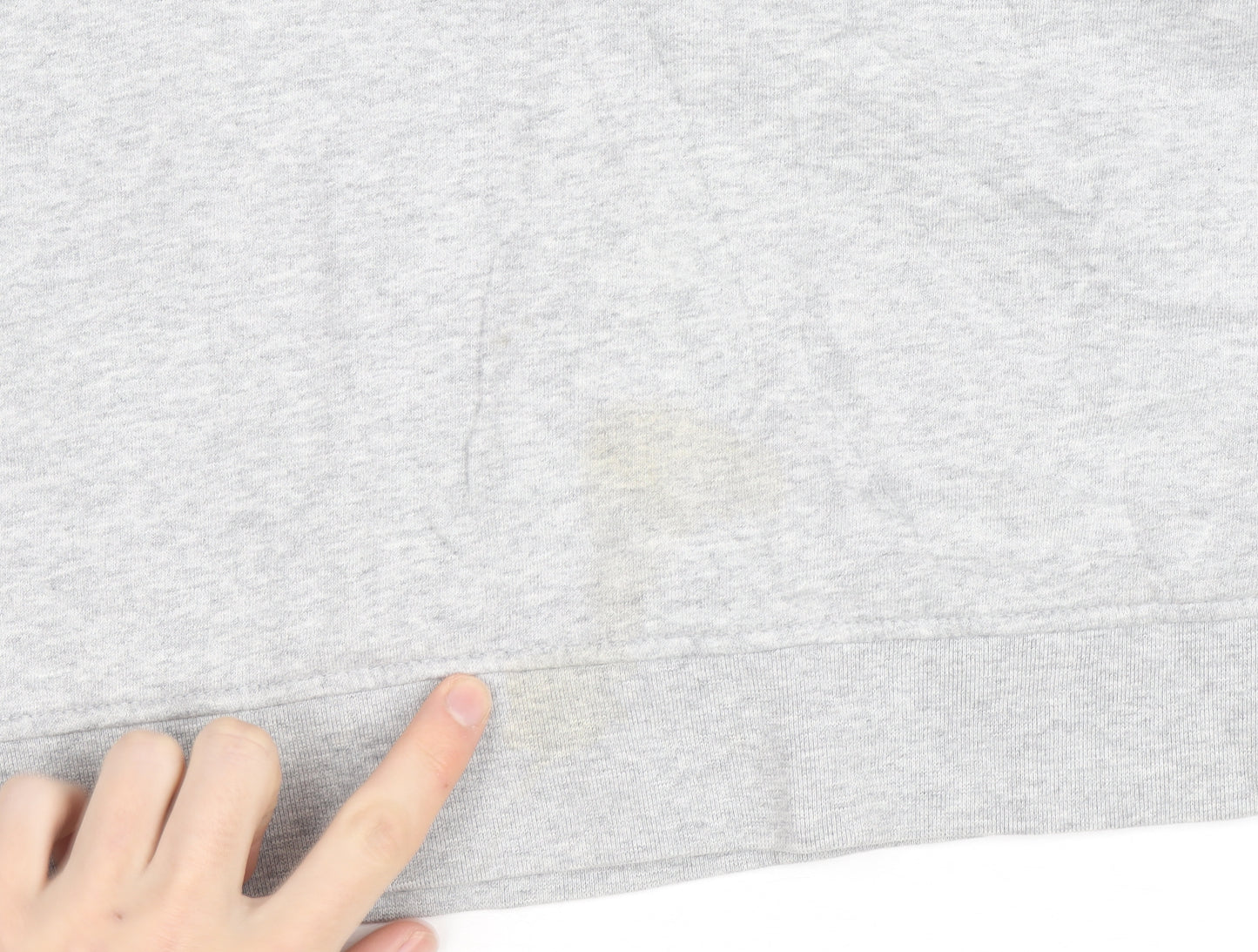 Lacoste Men's Grey Crew Neck Cotton Blend Pullover Sweatshirt L