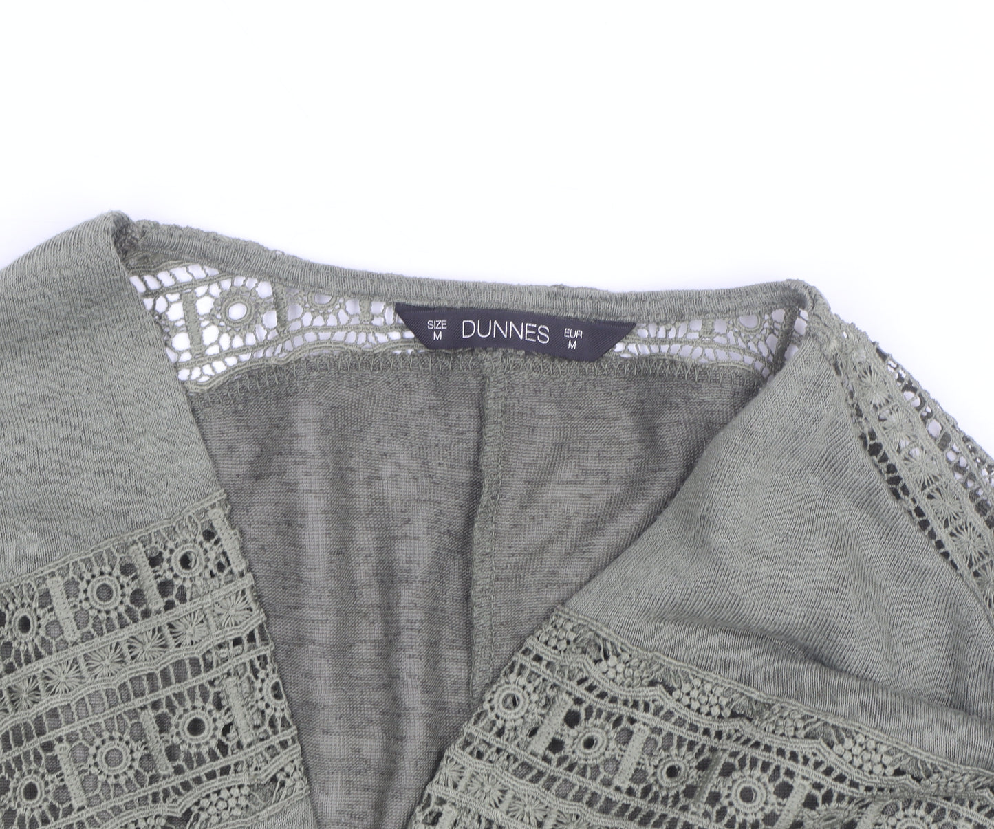 Dunnes Women’s Green Crochet Detail Kimono Blouse M