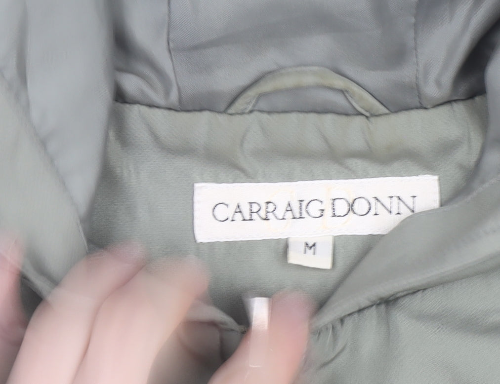 Carraig Donn Women’s Green Hooded Full Zip Waistcoat Size M