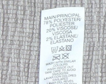 Dunnes Stores Women’s Beige Long Sleeve Basic Stretch Top Size 12
