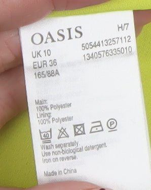 Oasis Womens Yellow V-Neck Camisole Tank Top Size 10