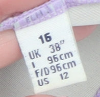 Ellesse Womens Purple Tank Swim Top Size 16 Stretch Lined
