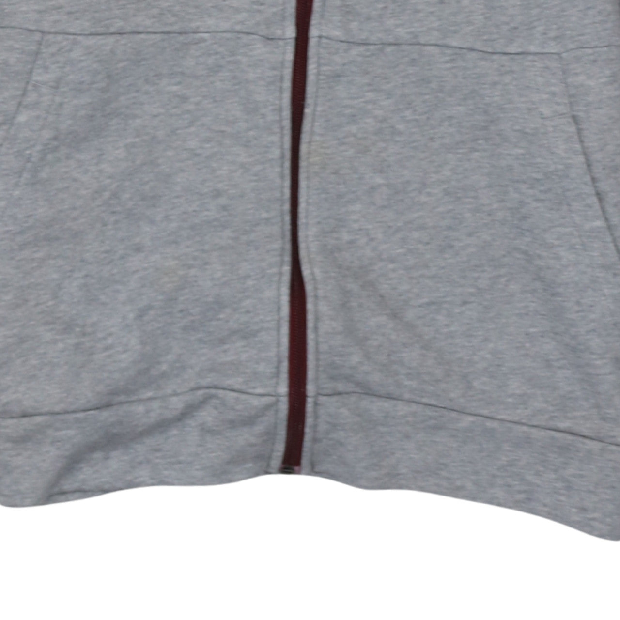 Adidas Men's Grey Full Zip Hoodie L Sports Logo Sweatshirt