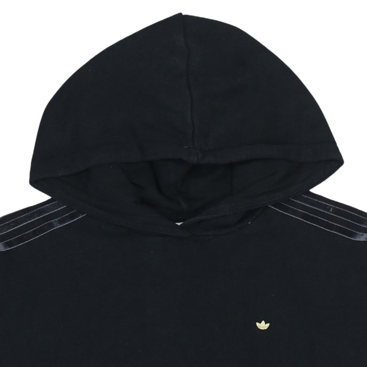 Adidas Women Black Pullover Hoodie Size 10 Cotton Blend Lined