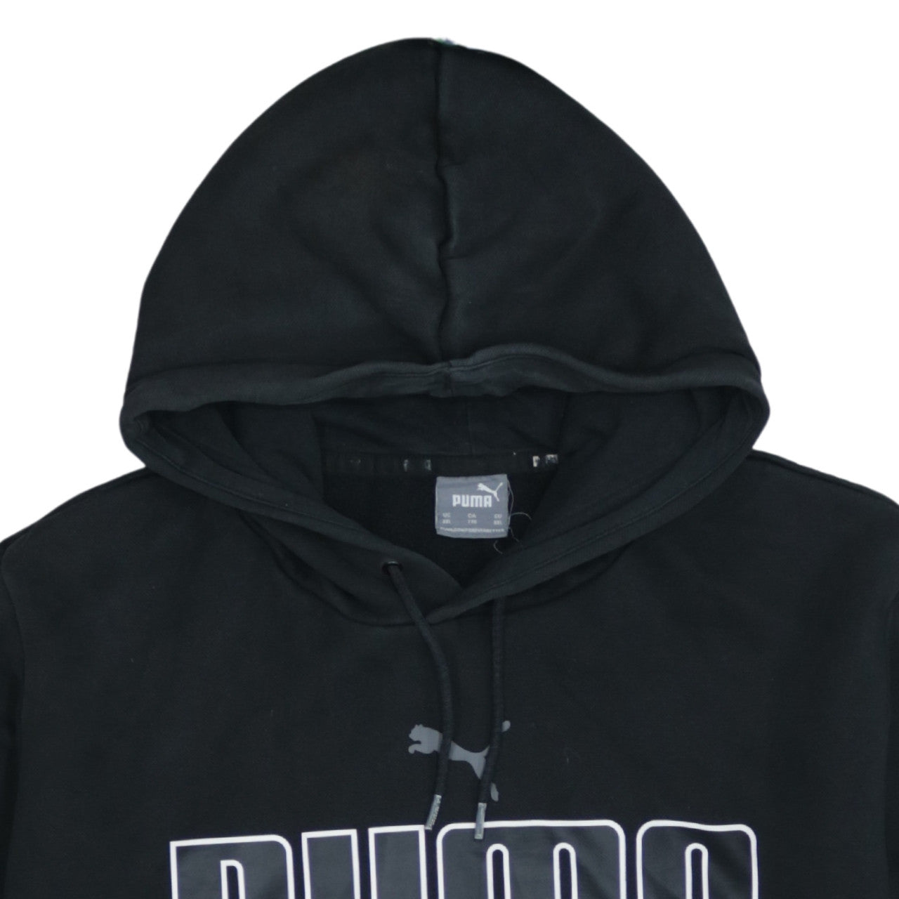 Puma Men’s Black 2XL Pullover Hoodie with Logo Print