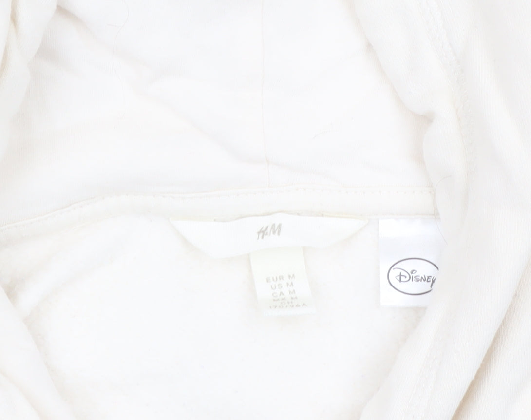 H&M x Disney Women’s Beige Hooded Pullover Sweatshirt Size M