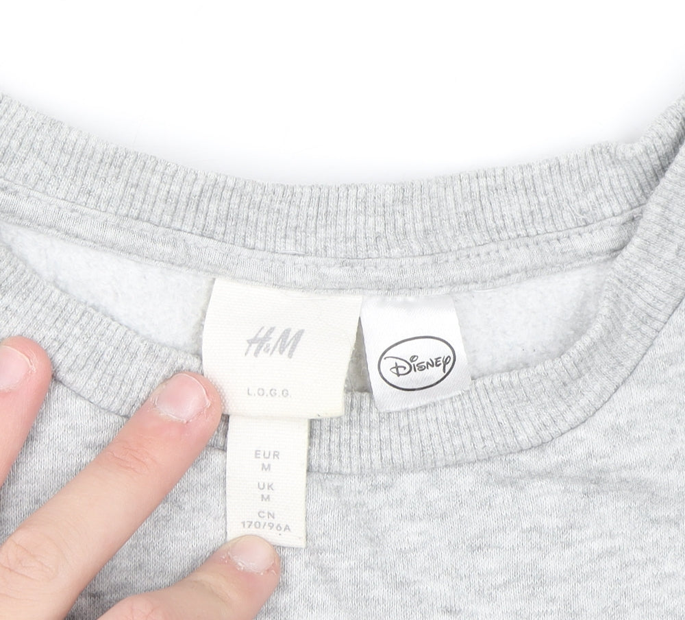 H&M Disney Women Grey Mickey Mouse Sweatshirt Size M