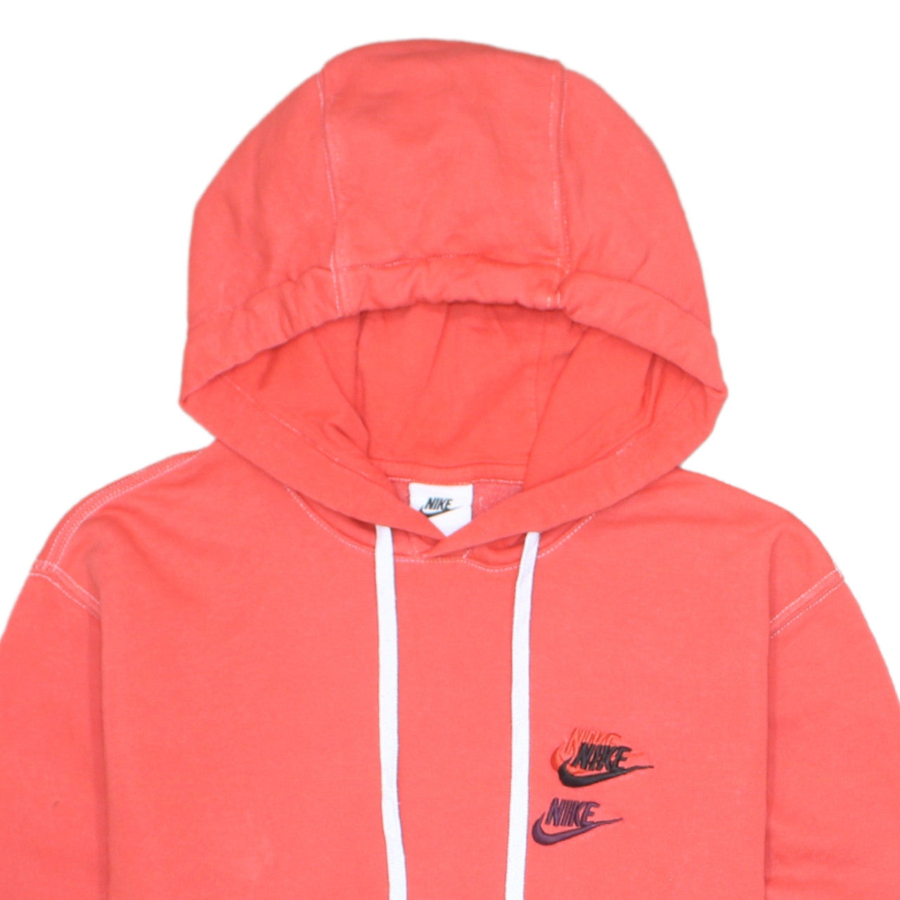 Nike Women's Pink Pullover Hoodie Small Logo Fleece Sweatshirt
