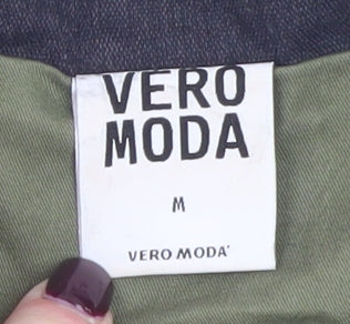 Vero Moda Women's Green Military Sleeveless Waistcoat M